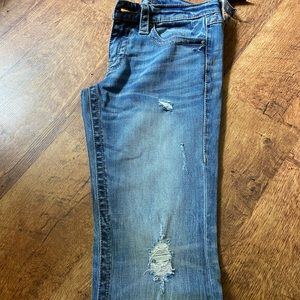 Victoria secret light distressed bootcut low rise Jean